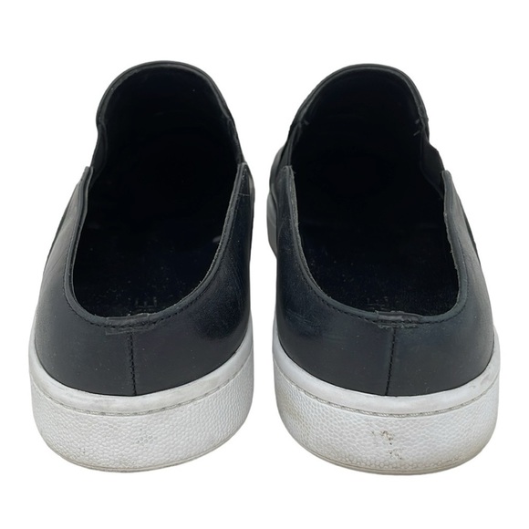 Vince Shoes Women's 7 Black Leather Slip on Flats Mules Sneakers - Picture 9 of 13